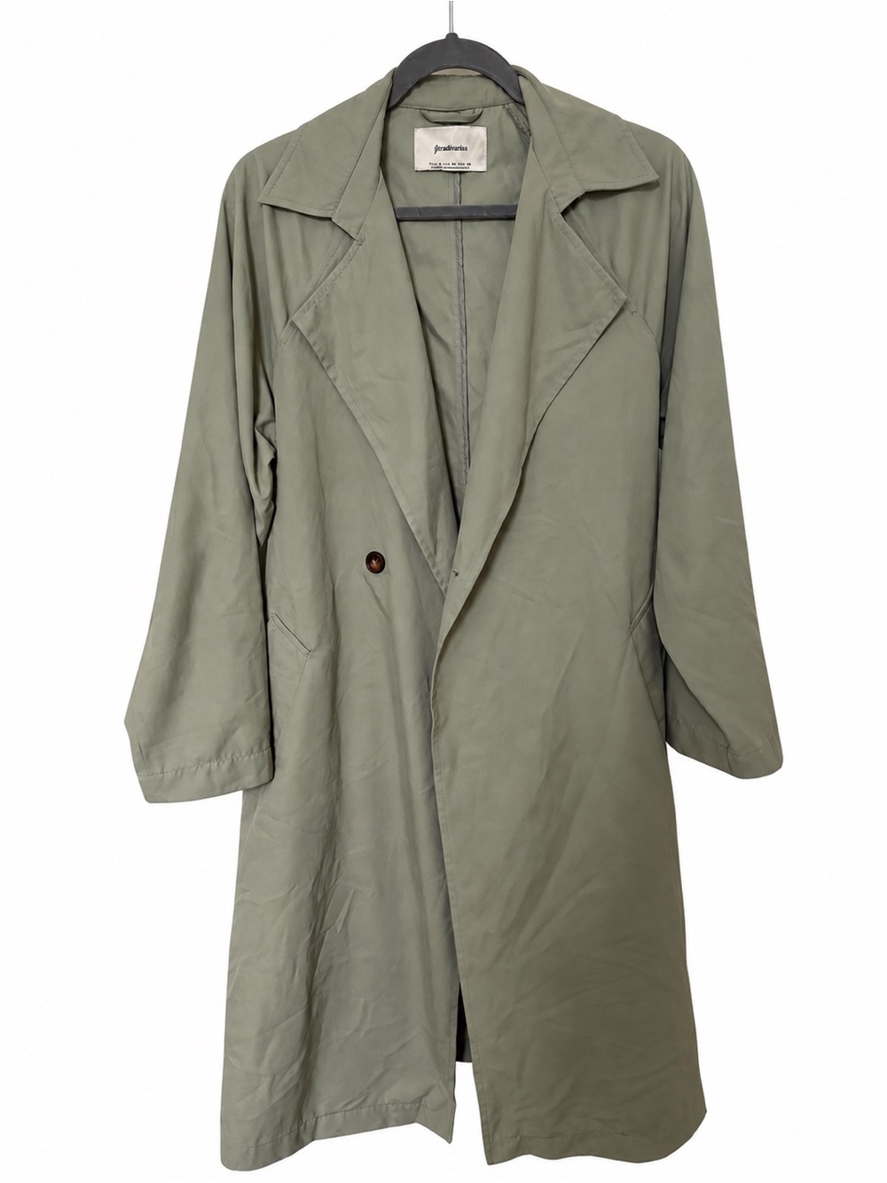 Astradivarius Sage Green Khaki Trench Coat